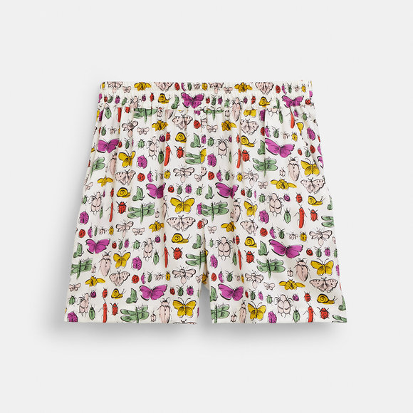 COACH Pants - NWT Coach Outlet Bug Print Silk Shorts